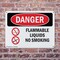 Signmission Flammable Liquids No Smoking Danger Sign, Plastic, 10in W x 7in L, 2PK OS-2PACK-DS-P-710-L-1242 - alternate 7